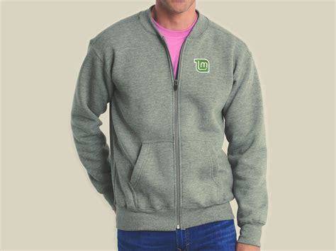 Linux Mint nostalgic jacket (grey) - HELLOTUX