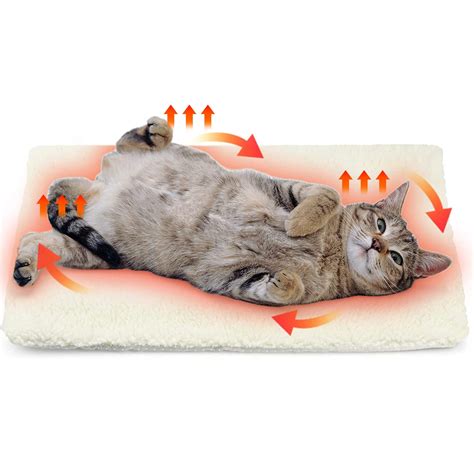 Self-Warming Cat Bed Pad Clearance, Self-Heating Thermal Cat and Dog Bed Mat, Pet Warming Pad ...