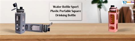swabs® Water Bottle Sport Plastic Portable Square Drinking Bottle For ...