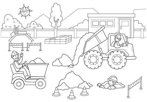 Construction Vehicles Coloring Pages - Learny Kids