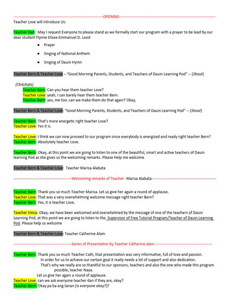 Image result for Introducing a Host Sample Script