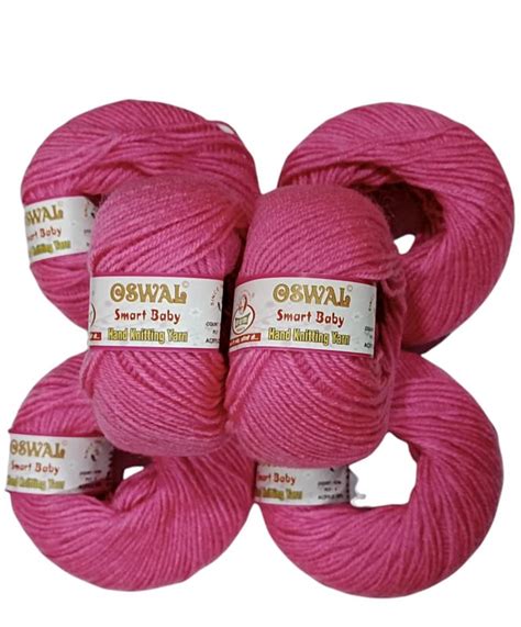 Oswal Smart Baby Soft 100% Acrylic Wool (12 PC)4 ply Wool Ball Hand ...