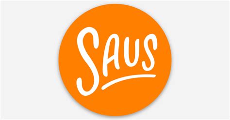 Saus Logo by Angela Flores | Round stickers | Sticker Mule India