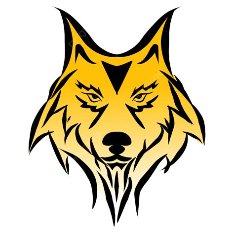 Hình ảnh Thiết Kế Logo Mặt Sói Màu Vàng PNG , Chó Sói, Logo, Sói Mặt ...