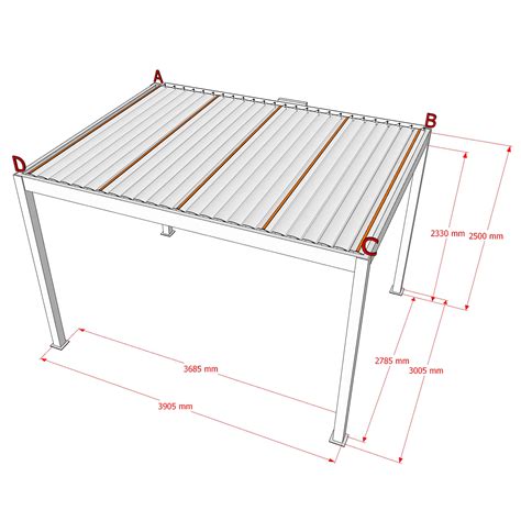 Dreamgarden Pergola 4 x 3 x 2,5 m Florenz Elektrisch Weiß Lamellendach ...
