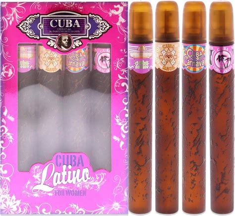 Amazon.com : Cuba Cuba Latino Collection Women 4 Pc Gift Set 1.17oz ...