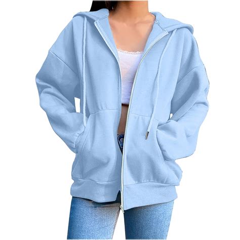 Fanxing Clearance 2025 Zip Up Hoodies for Women 2025 Fall Trendy Plus ...