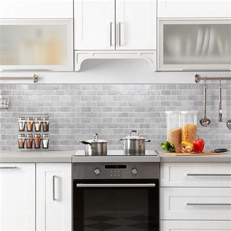 Grey Brick Backsplash Kitchen at Leroy Gonzales blog