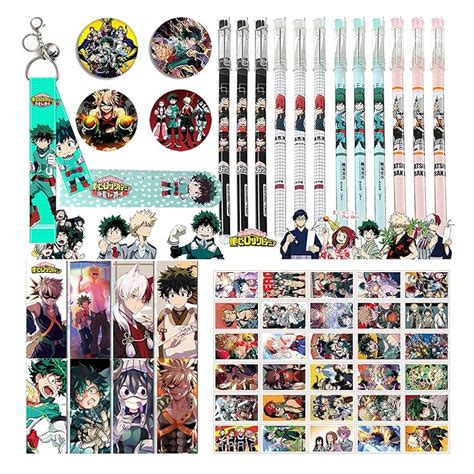 Buy My Hero Academia Merch Set 12 Pack Mha Pen 30 Pack Lomo Card 1 Pack ...