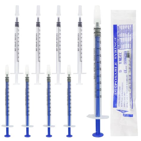Shudyear 20 Pcs 1ml Plastic Syringes With Caps No Needle | Desertcart INDIA