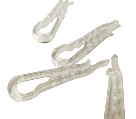 NiftyPlaza 100 U Shape Clear Durable Plastic Alligator Clips Shirts ...