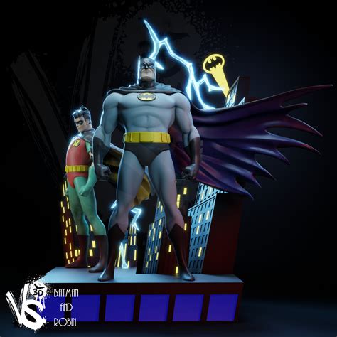🃏 TAS Batman and Robin Diorama・ 3D File for 3D printing・Cults