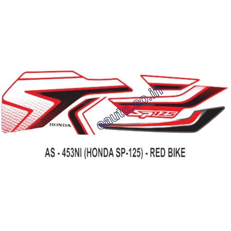 Graphics Sticker Set for Honda SP 125 | Red Vehicle | Both Sides