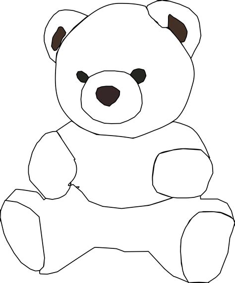 Printable Teddy Bear Outline