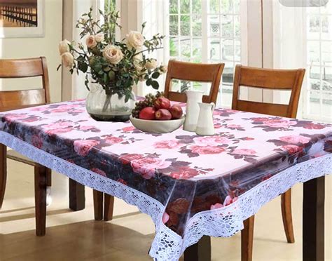 Buy Kuber Industries PVC 6 Seater Transparent Dining Table Cover ...
