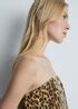Leopard-print corset top - Women | MANGO USA