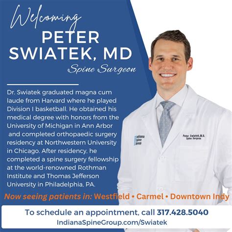 Introducing Peter Swiatek, MD! Dr. Swiatek is passionate about patient ...