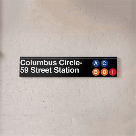 59th Street // Columbus Circle - Subway Signs - Touch of Modern