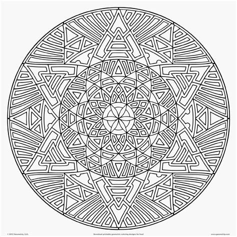 Difficult Mandala Coloring Pages - Coloring Home
