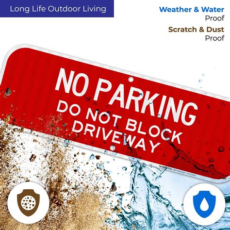 Buy No Parking Sign, Do Not Block Driveway Sign, 6x18 Inches, 3M EGP ...