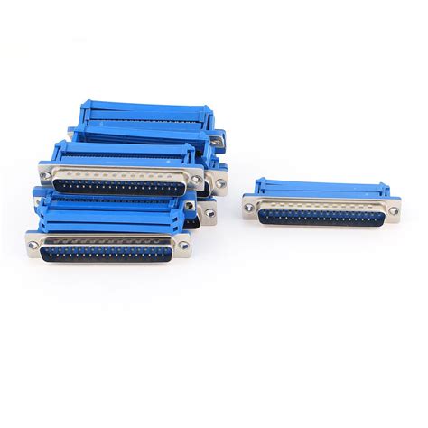 10Pcs D-SUB DB37 Male IDC Plug Connector Blue for Flat Ribbon Cable ...