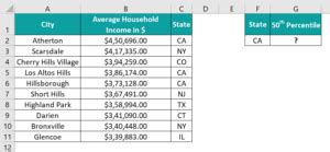 Image result for Percentile Function Excel