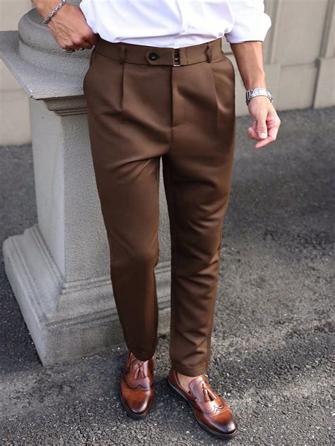 슬림 핏 팬츠 영국식 레트로 캐주얼 바지 - 남성용 | Slim fit pants men, Mens pants casual ...