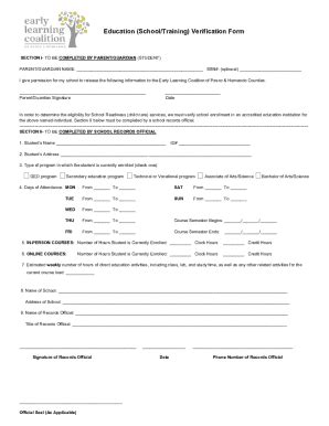 Education Verification Form - Blank Fillable Template | Fill Out, Print ...