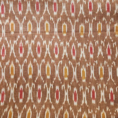 Pure Cotton Special Ikkat Bagie With Cream And Yellow With Pink Weaves ...