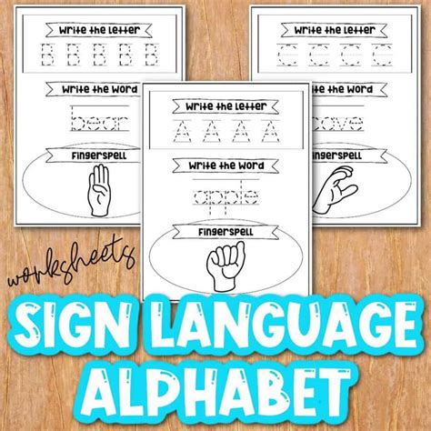 Sign Language Worksheets 的图像结果