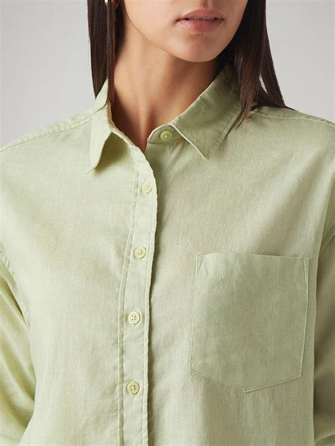 Women's Solid Relaxed Fit Linen Shirt – Levis India Store