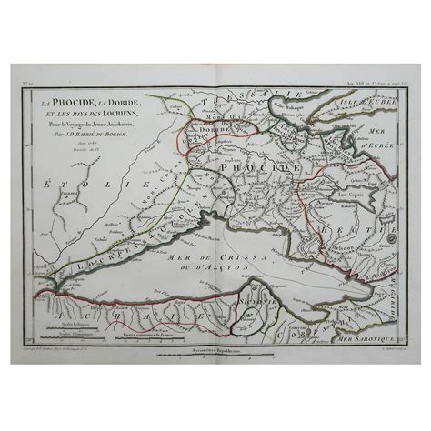 Original Antique Map of Ancient Greece, Achaia, Corinth, 1786 For Sale ...