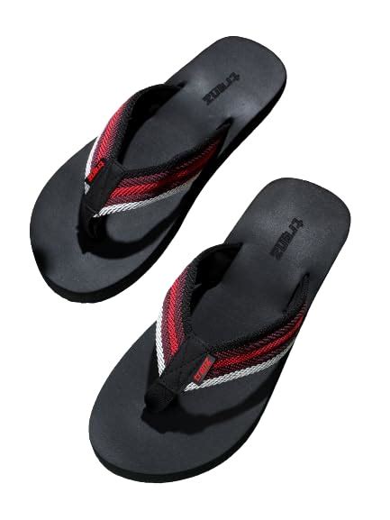 Buy TRENZ by Shiv Naresh | Men's Slippers | Style Walk | Black Red (6 ...