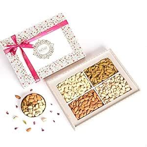 Dessert Drama Permium Dry Fruits Gift Box with Almonds, Cashews ...
