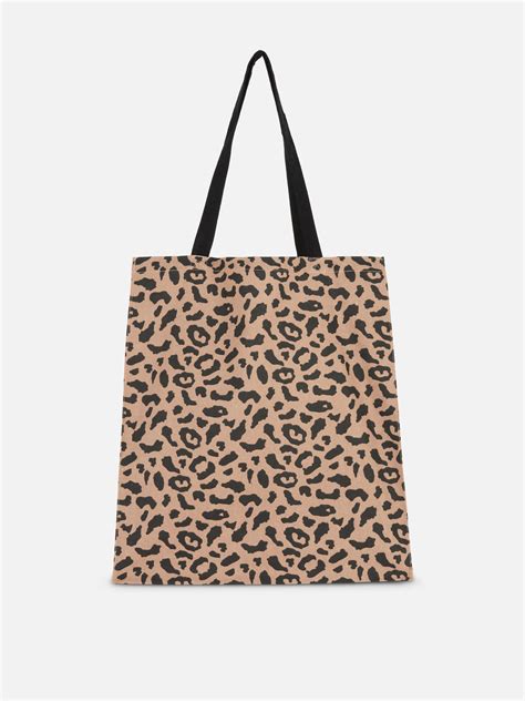 Womens Multi Leopard Canvas Tote Bag | Primark