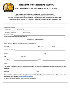Fillable Online CLASS SPONSORSHIP REQUEST FORM Fax Email Print - pdfFiller