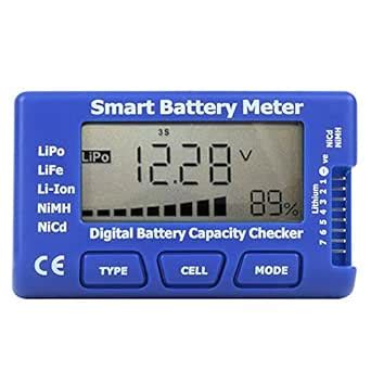 Set of 2 Intelligent Battery Meter, Built in Resistance Digital Battery ...