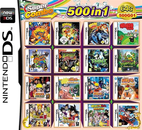 500 Games in 1 DS Game Super Combo Cartuccia DS Games for DS NDS NDSL ...