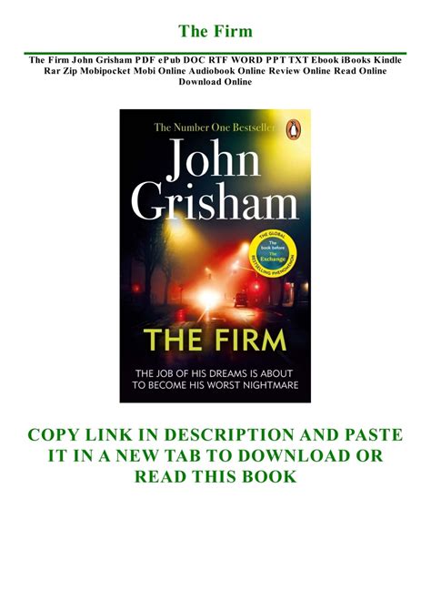 DOWNLOAD Free PDF The Firm BY John Grisham