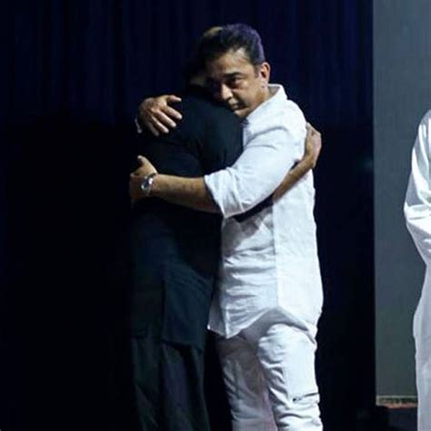 Rajinikanth consoles Kamal Haasan with a hug at his brother Chandra ...