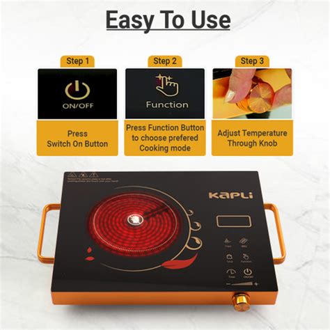 KAPLI 2000 W Radiant Cooktop Touch Panel - Buy KAPLI 2000 W Radiant ...