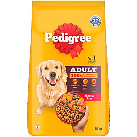 Buy Pedigree Daily Food For Adult Dogs Meat And Rice 10 Kg Online At ...