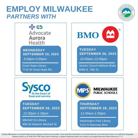 Employ Milwaukee on LinkedIn: #hiringevent #jobsmke #jobopportunity #nowhiring
