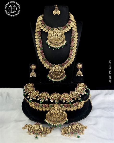 Latest Gold Plated Elegant South Indian Temple Design Bridal Jewellery ...