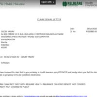 [Resolved] Religare Health Insurance — claim rejection