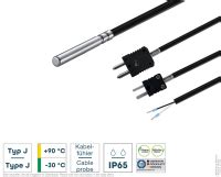 Kabel-Thermoelement Typ J mit Glasseide-Leitung | Testo Sensor GmbH