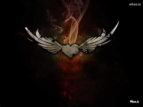 Heart Dark Background Wallpaper