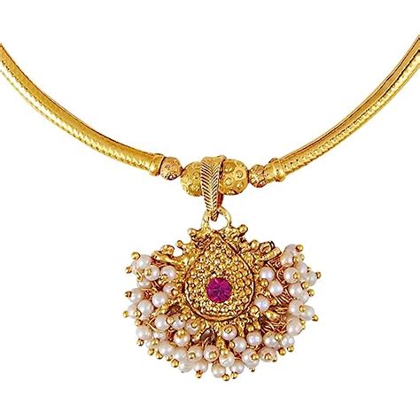 Buy Shining Jewel - By Shivansh Gold Plated, Brass & Alloy Pearl Pipe ...