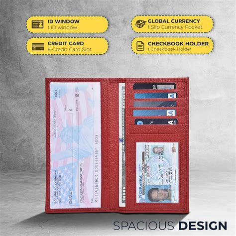 Buy Check Book Cover for Men and Women - Leather Standard Register ...