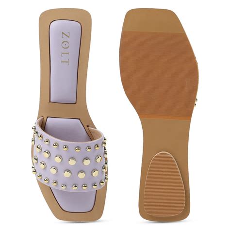 ZOLT Embellished Open Toe Flats - ZF-9845 – My Store